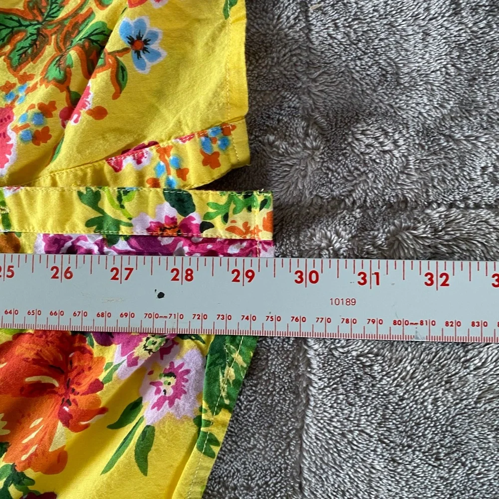 Denim 24/7 Floral Yellow Button-Up Shirt (955) - Picture 6 of 9